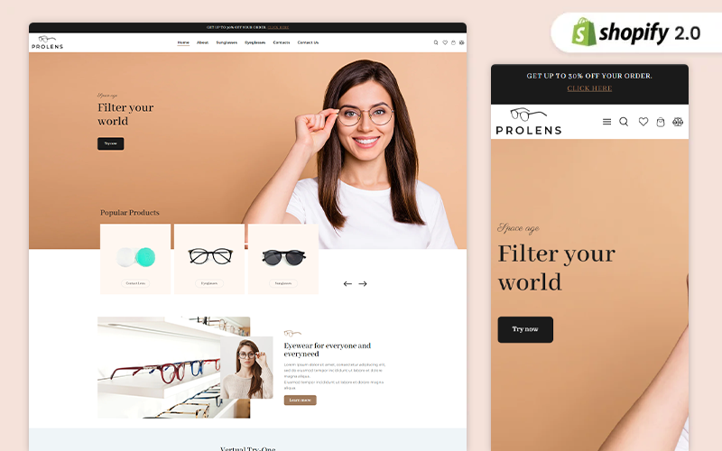 ProLens Eyeglass Stores Shopify Theme