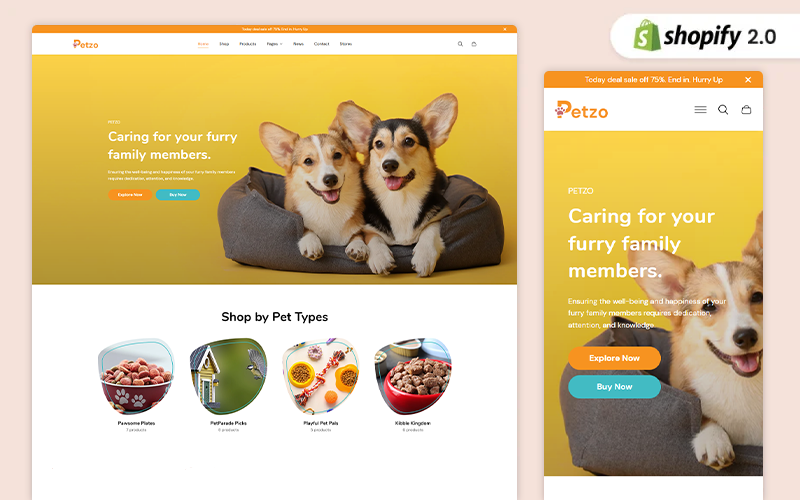 Petzo, Elegant Petshop and Pet-accessories Shopify Theme