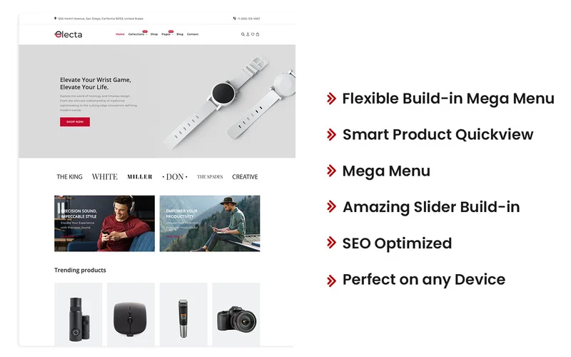 Electa - Electronics Gadget Stores Shopify Theme