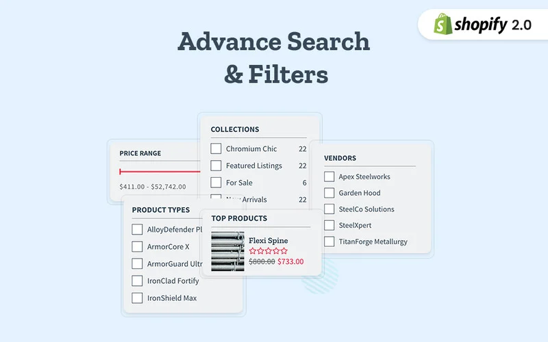 Steelxpert Shopify Theme advance Search and Filter