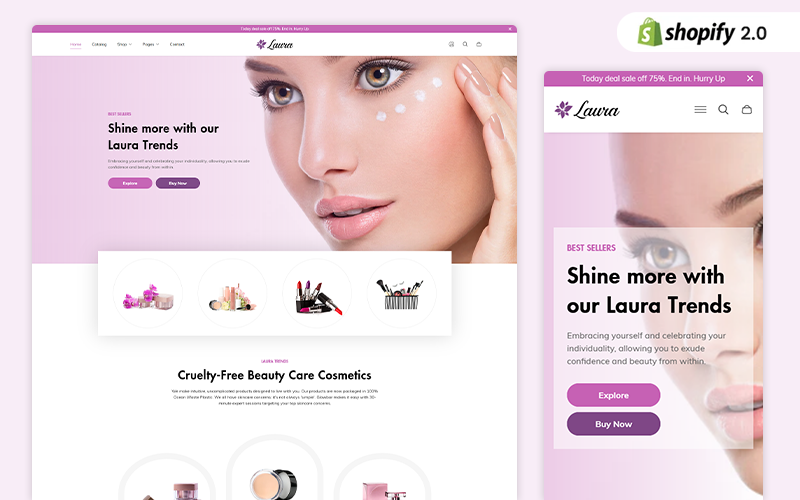 Laura - Beauty and Cosmetics Shopify Theme