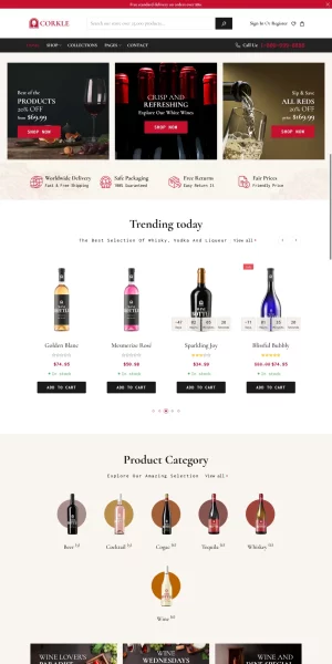 Corkle - Wine & Winery Farm Responsive Shopify Theme