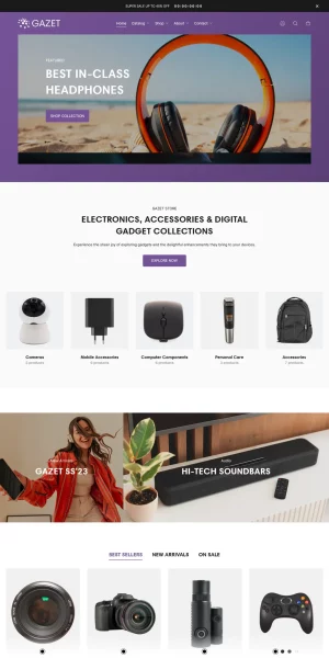 Gazet Electronic Accessories Store Shopify Theme