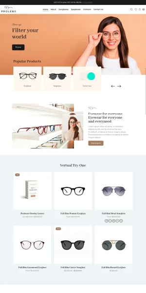 ProLens - Eyeglass Stores Shopify Theme